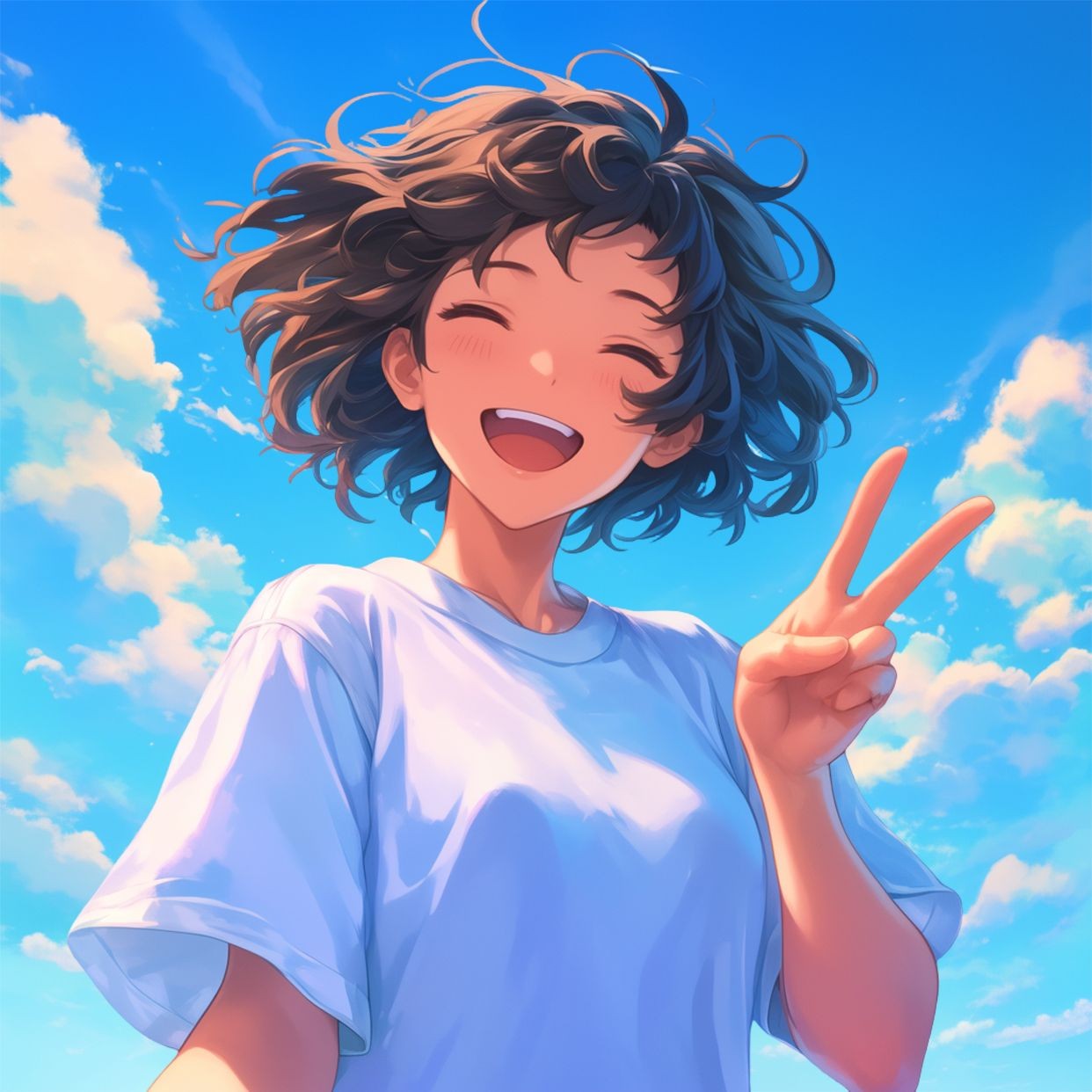 可爱手绘兔子微信头像_美女壁纸