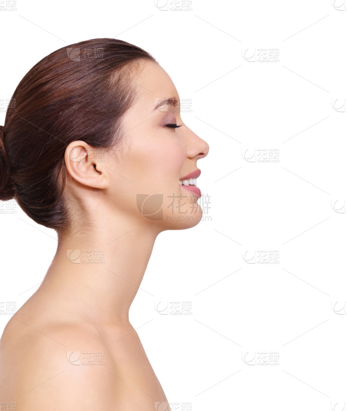 描边工具模板_美女照片背影侧面