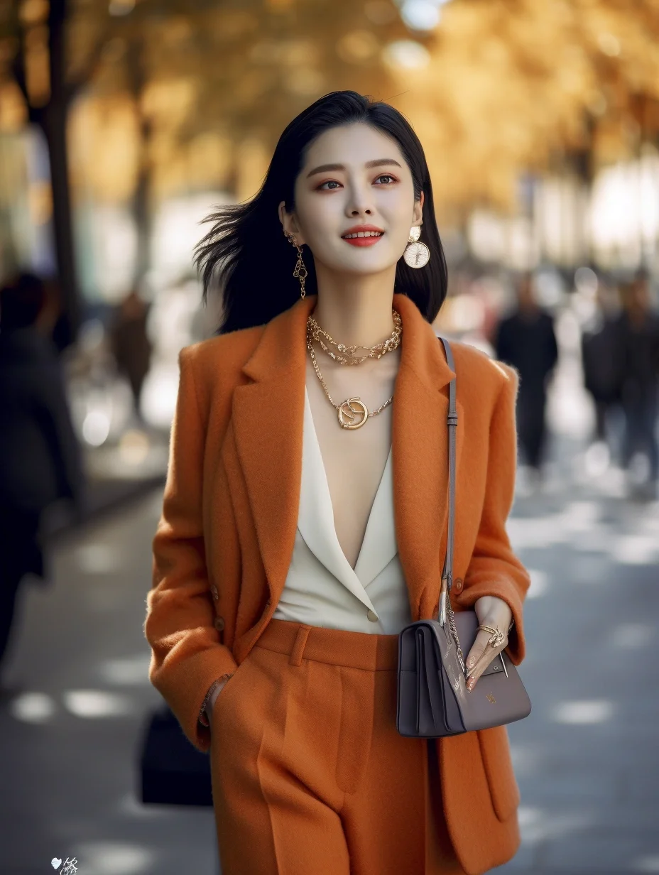 漂亮美女街拍滚叔_美女高雅造型