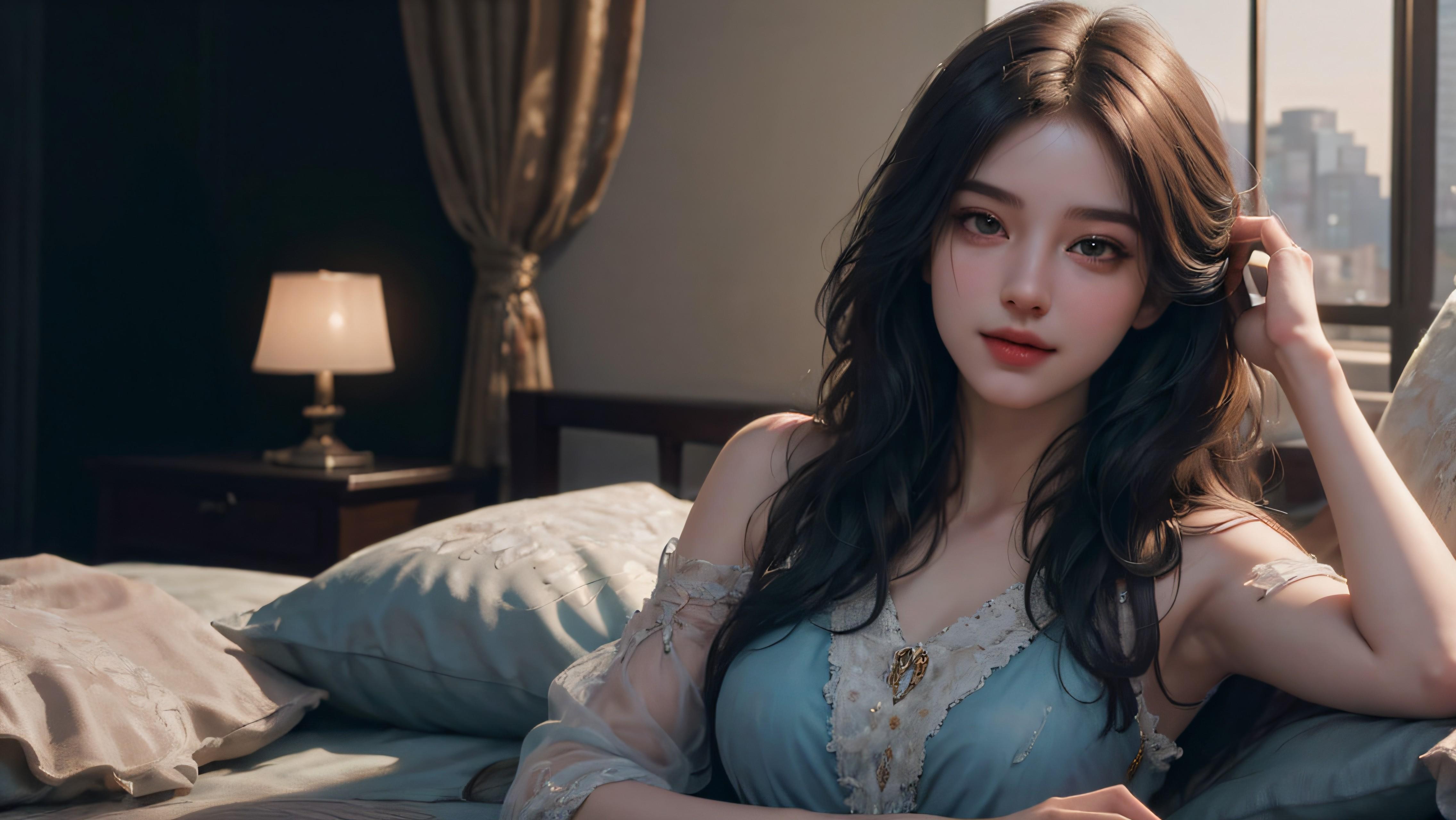 唯美风景分区电脑桌面壁纸_美女自拍