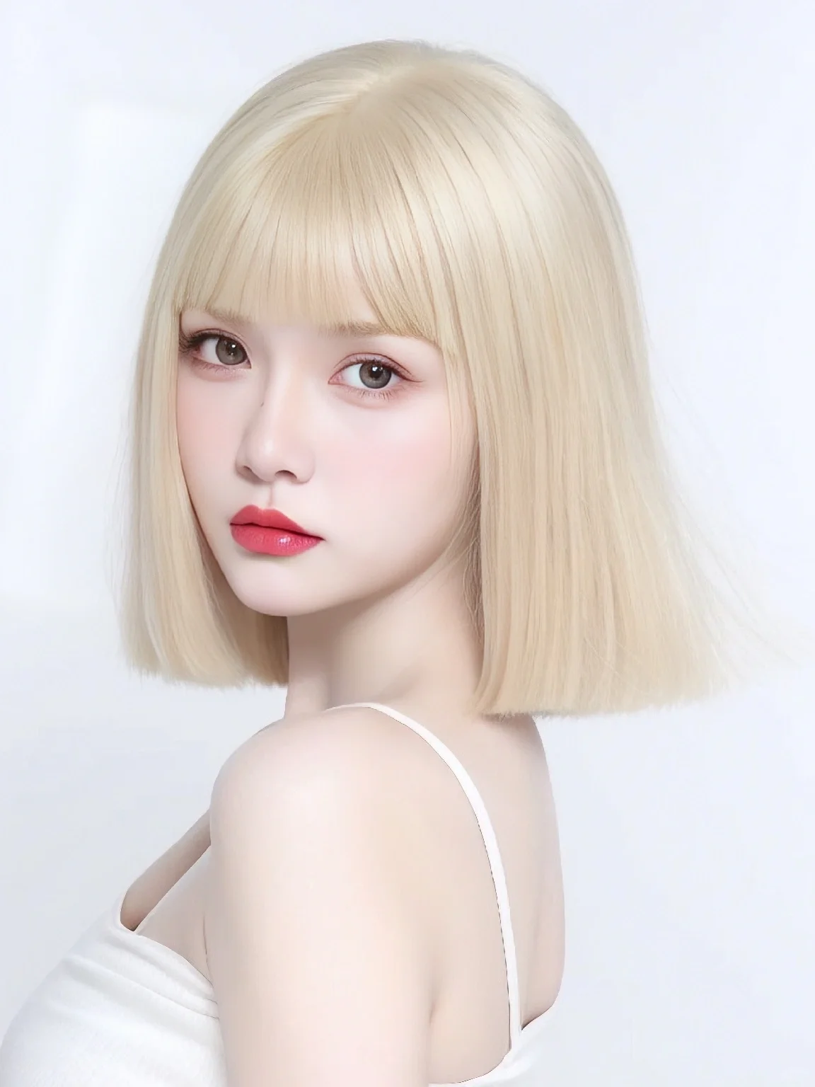 美发广告模特人像图片_美女图片微信头像侧面