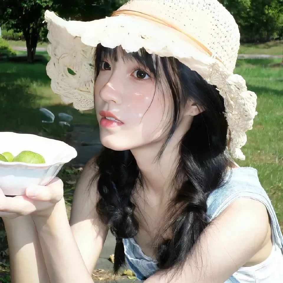 素锦真人底图小清新唯美女生头像_美女照片