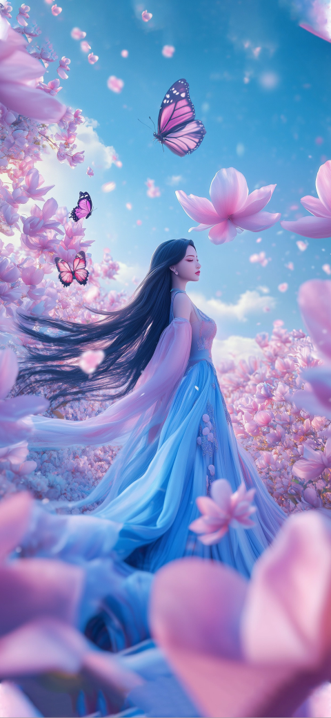 三八妇女节双重曝光女性剪影背景_美女图片微信头像