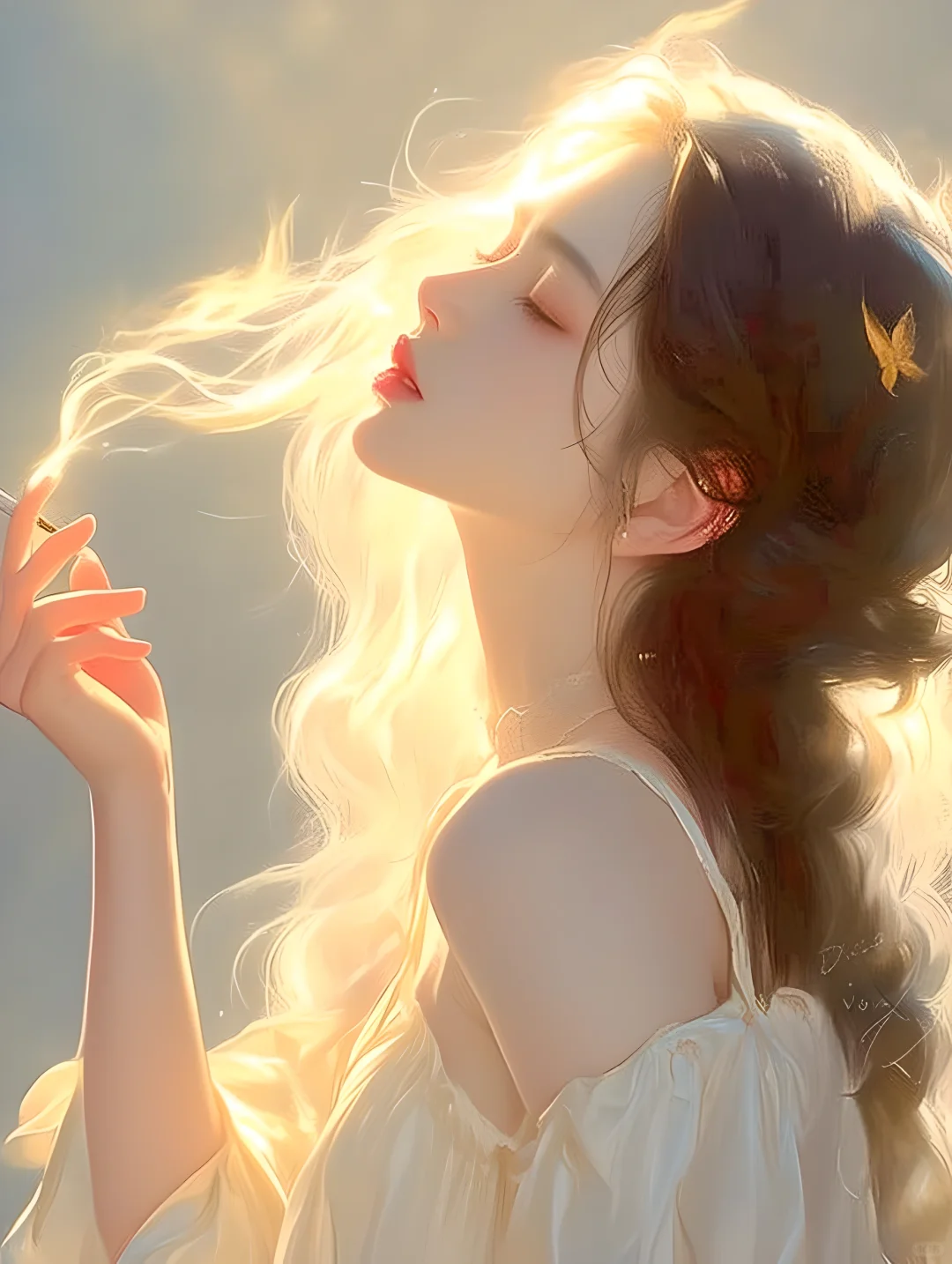 光影头像表情_美女照片